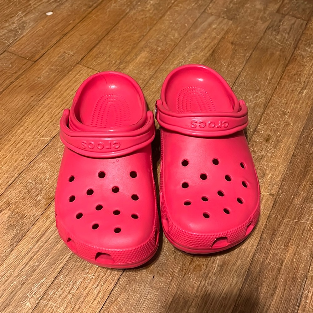 Hot pink crocs